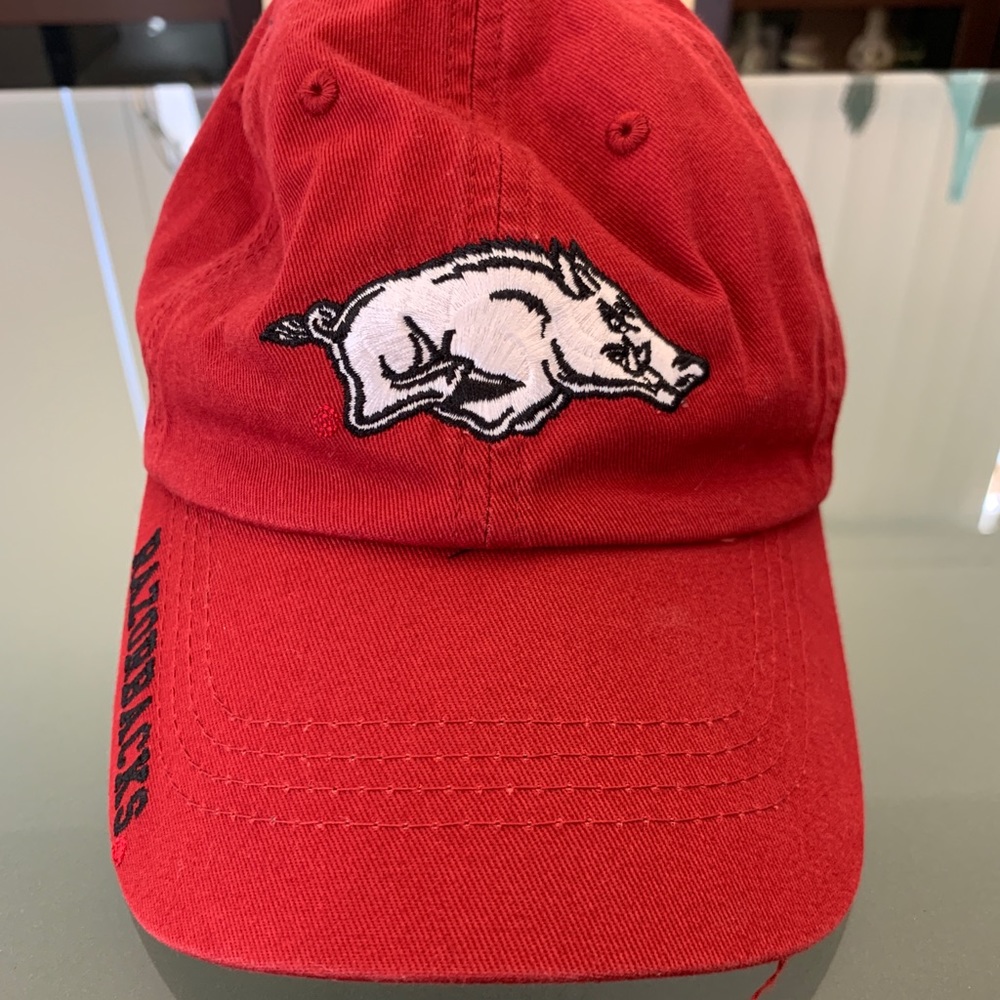Arkansas Razorbacks Red Adjustable Hat-*New*